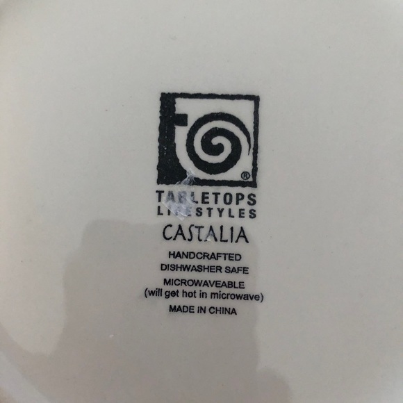 Tabletops Lifestyles Castalia Salad Plates Set of 3. Handcrafted Floral Design - Picture 10 of 14